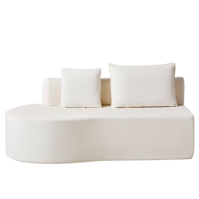 Christopher Knight Home - Curved Modular 138.6" Upholstered Sectional Sofa