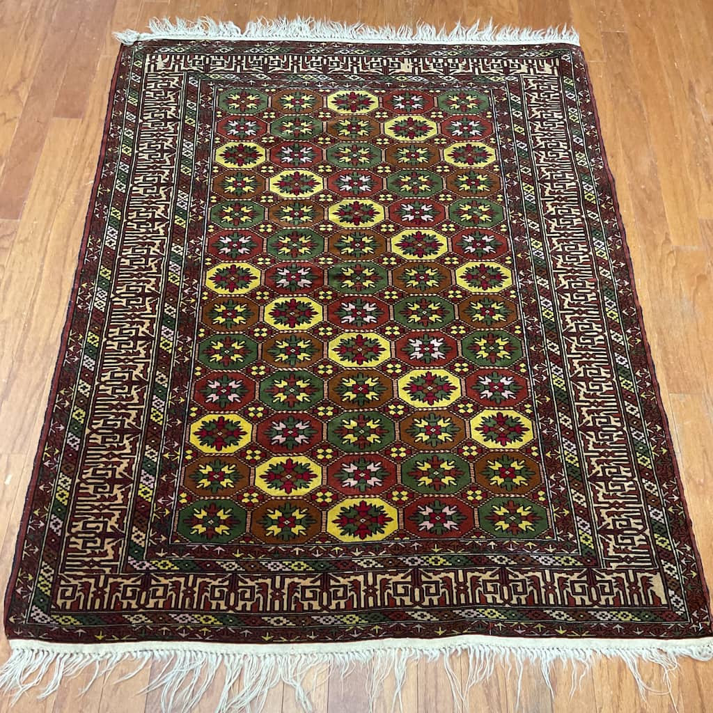 HERAT ORIENTAL Handmade Kurdish Wool Rug - 4'2" x 5'2"