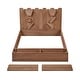 preview thumbnail 5 of 3, Wooden Kids Sandbox with Spinning Wheel, Dark Brown