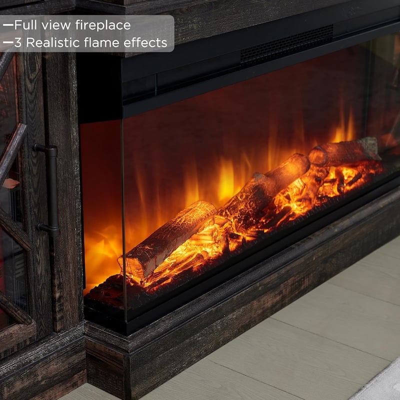 Fireplace TV Stand for 80 Inch TV, Entertainment Center,Media Console