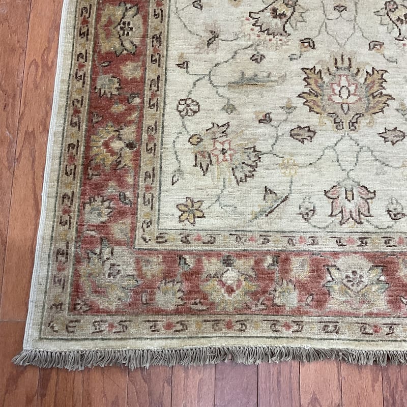 HERAT ORIENTAL Handmade Vegetable Dye Oushak Wool Rug - 3'11" x 5'8"