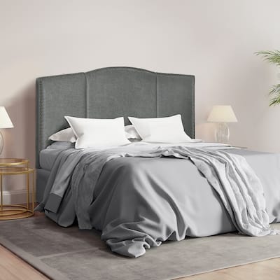 HOMCOM Upholstered Headboard, Bedhead Board with Nail Head Trim, Home Bedroom Decoration for 58.25'' Bed