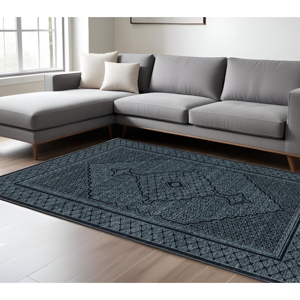 HomeRoots Medallion Traditional Runner Area Rug