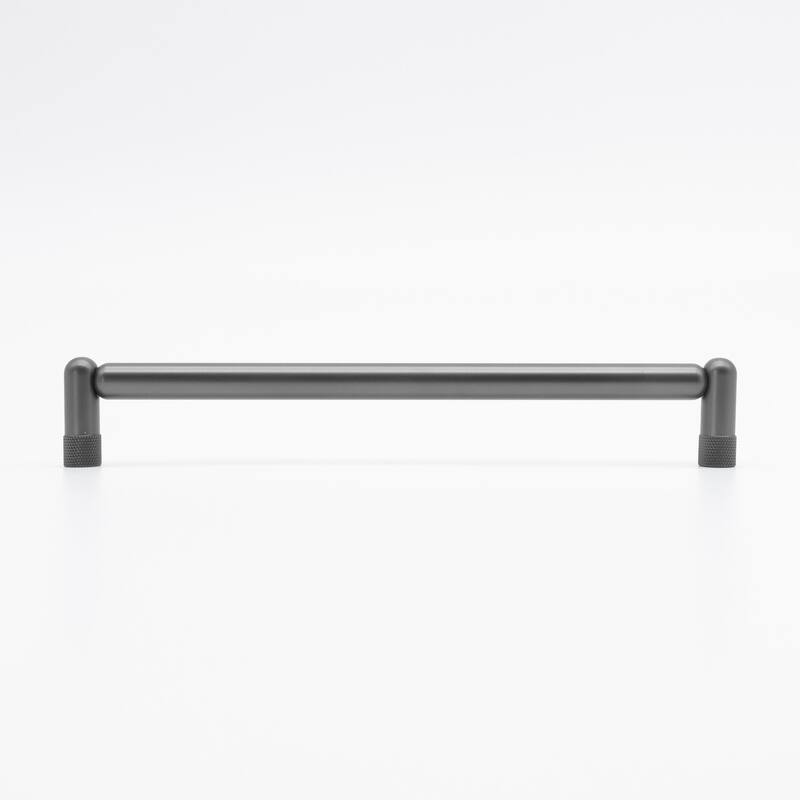 Hapny Home K573 Knurled 8" Center to Center Modern Industrial Luxury - Graphite
