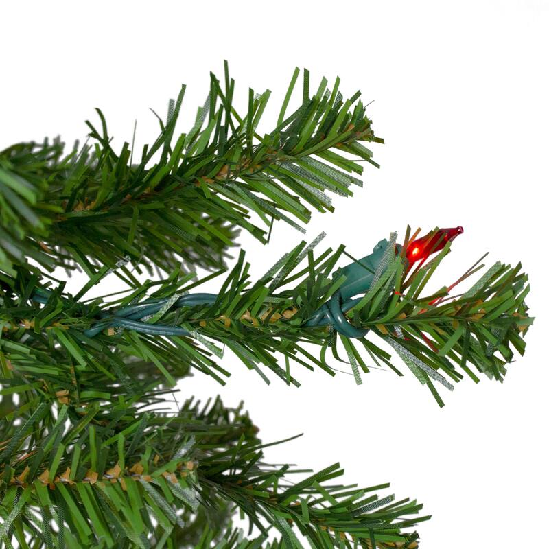 6.5' Canadian Pine Artificial Pencil Christmas Tree Multi Lights - 6.5 Foot