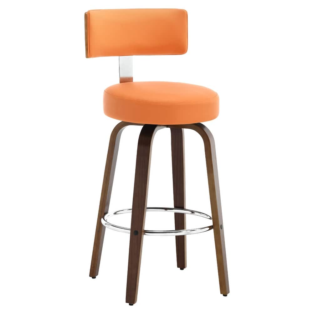 Faux Leather Upholstered Swivel Counter/ Bar Stools Set of 1/2/4