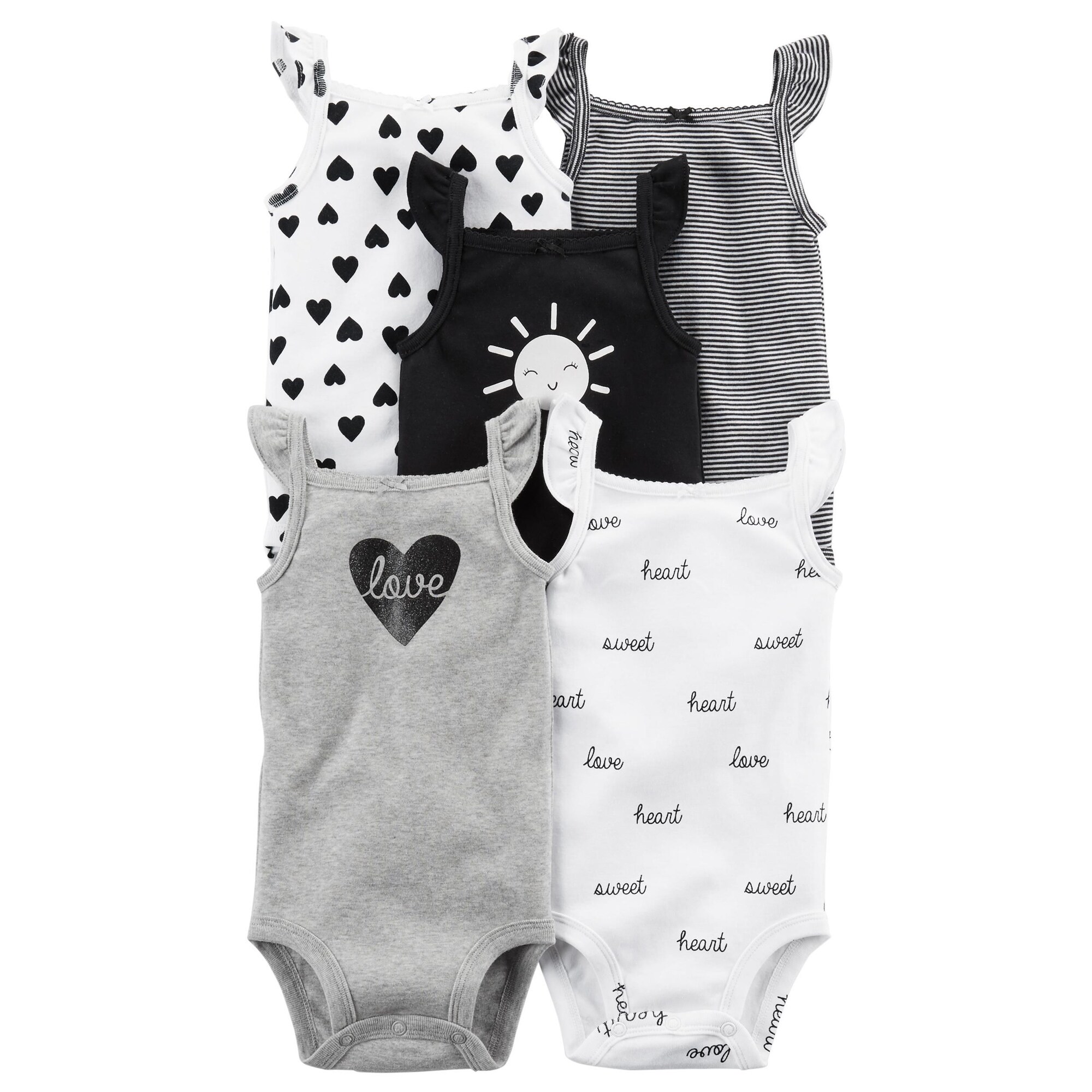 Shop Carter S Baby Girls 5 Pack Sleeveless Flutter Sleeve