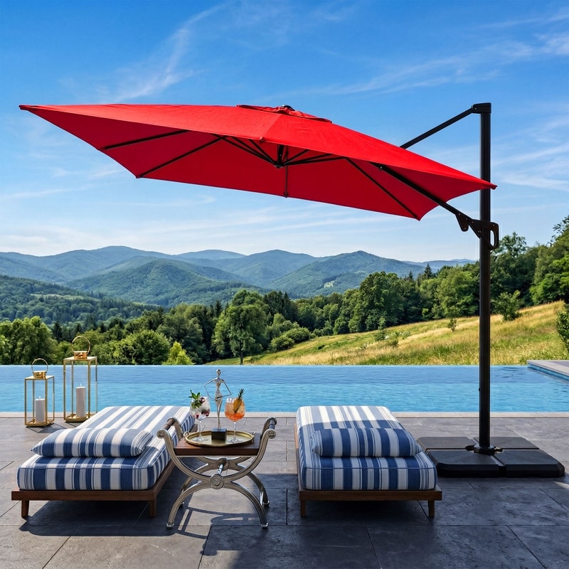 4 foot diameter patio umbrella Kozyard 10 ft Cantilever (4 Color Options) Gray This allows you to control the angle and position of the umbrella for optimal sun protection throughout the day Custom Patio Umbrella (4-Panel)