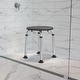 preview thumbnail 4 of 40, Tool-Free 300 Lb. Capacity, Adjustable White Bath & Shower Stool - 14.25"D x 14.25"W x 14" - 20.75"H Gray