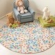 preview thumbnail 12 of 12, SAFAVIEH Kids Playhouse Machine Washable Slip Resistant Carys Solar System Rug 5' Round - Ivory/Blue - Round