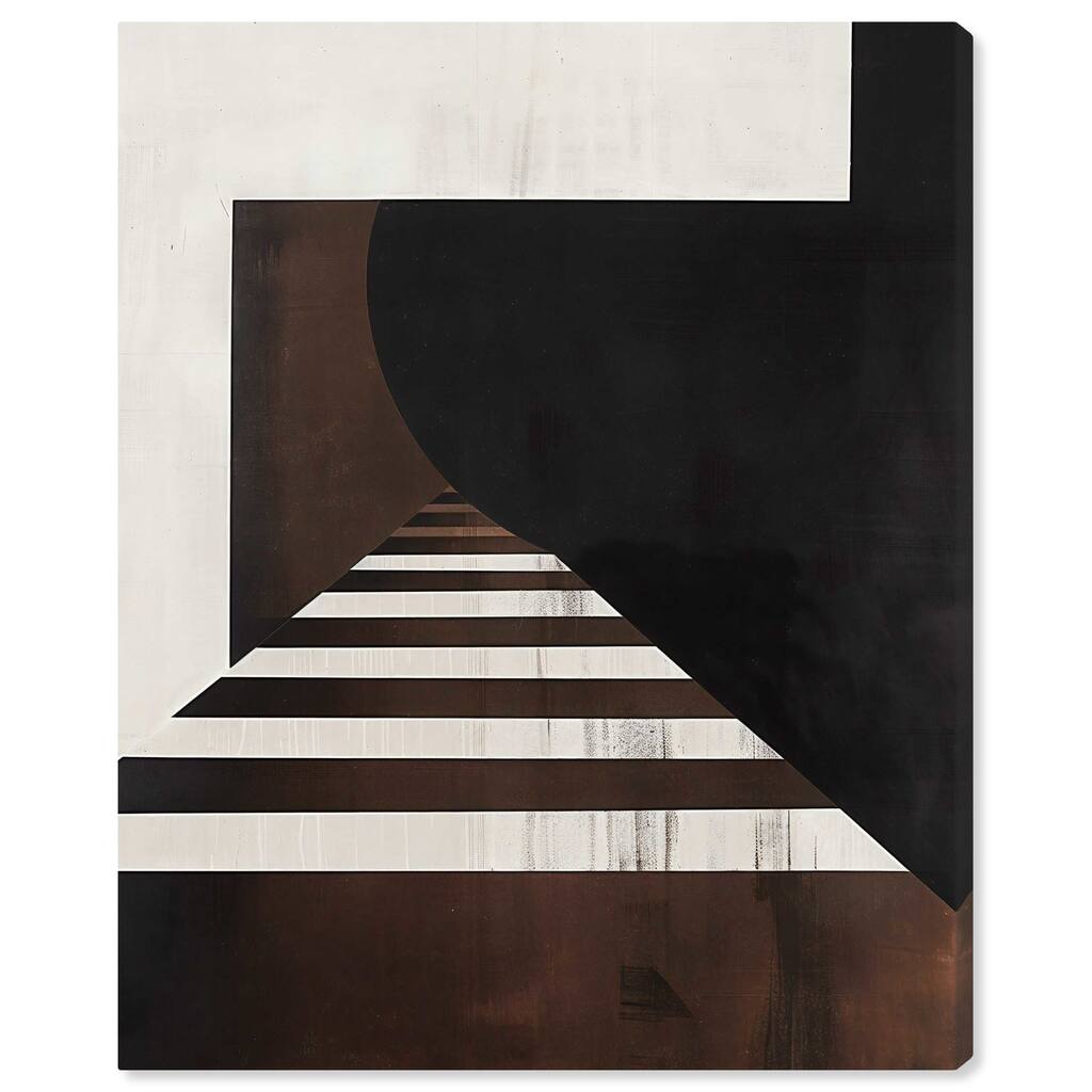 Art Remedy Vertigo Gallery Wrapped Abstract Shapes 1 Piece Canvas Wall Art