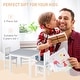 preview thumbnail 2 of 5, Lightweight Kids Table and Chair Set, 3-Piece Wooden Furniture for Arts, Meals, and Daily Activities, Age 3+