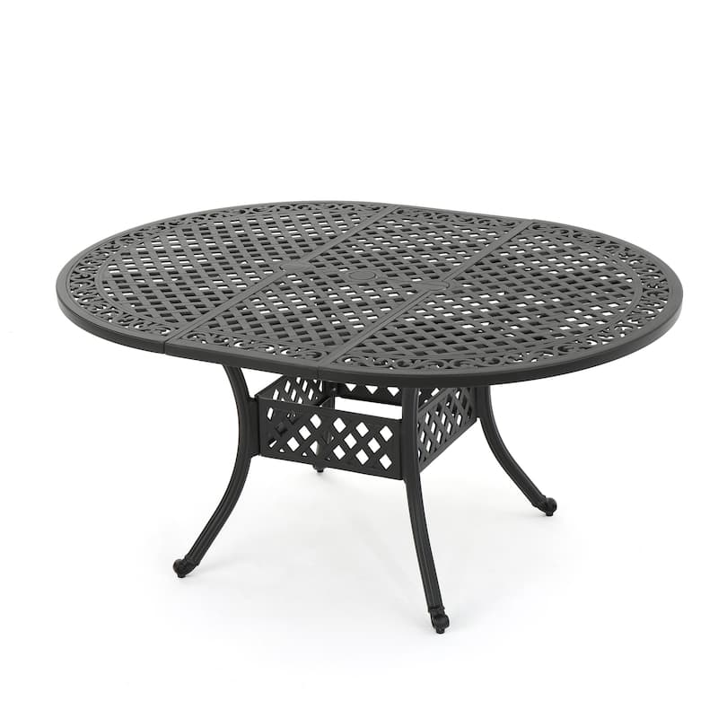 Roomfitters Outdoor Expandable Aluminum Dining Table with Elegant Design, Perfect for Patio and Garden Use