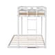 preview thumbnail 6 of 9, White Twin over Full Solid Wood Bunk Bed with Ladder