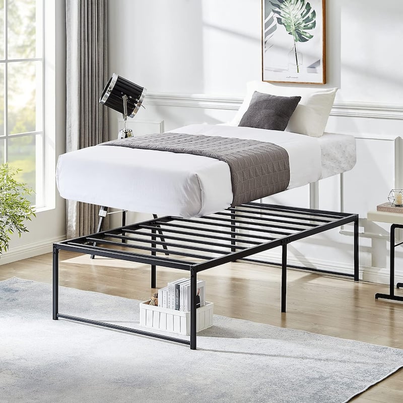 18 inch Bed Frames Heavy Duty Metal Twin/Full/Queen/King Size Platform BedFrame, No Box Spring Needed, Black Beds