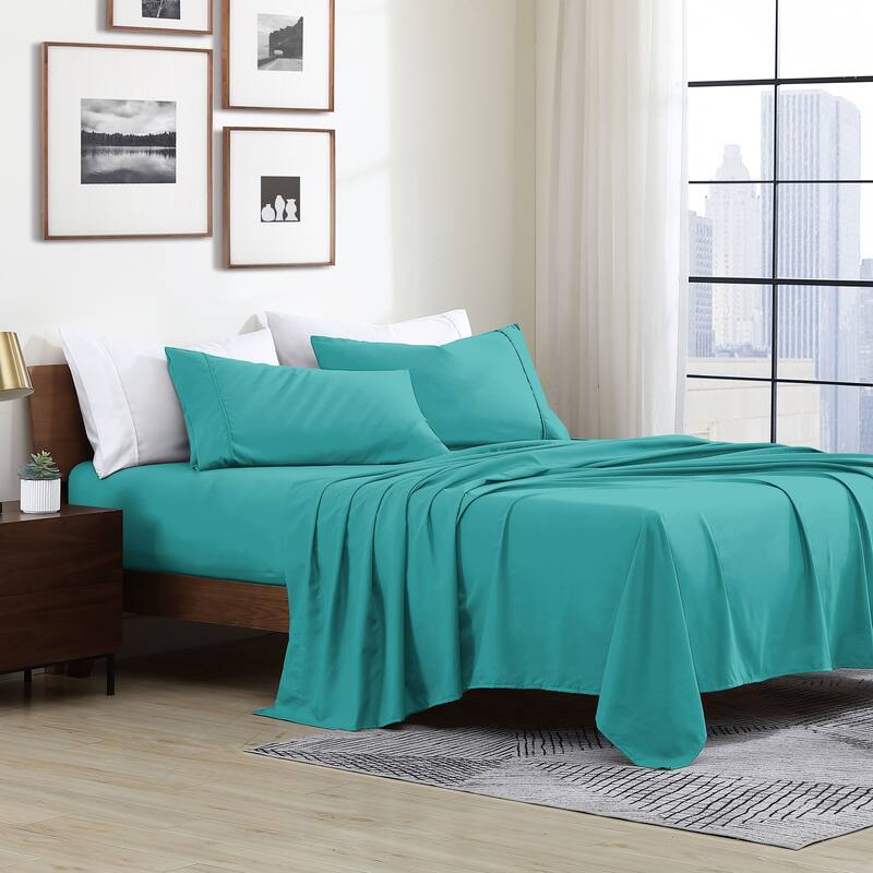 Swift Home Double Brushed Ultra Soft Microfiber Sheets 4-Piece Sheet Set Bedding Set - Assorted Colors