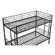preview thumbnail 22 of 27, Twin over Twin Bunk Bed with 2 Side Ladders and Safe Guardrail, Silver