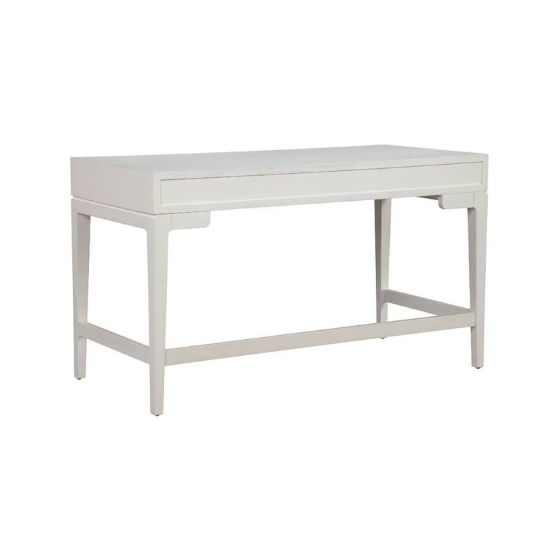 Writing Desk with 3 Drawers and Wooden Frame, Off White