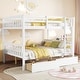 preview thumbnail 4 of 10, Bunk Bed with 2 Storage Drawers Under Bed,Detachable Beds,Full over Full