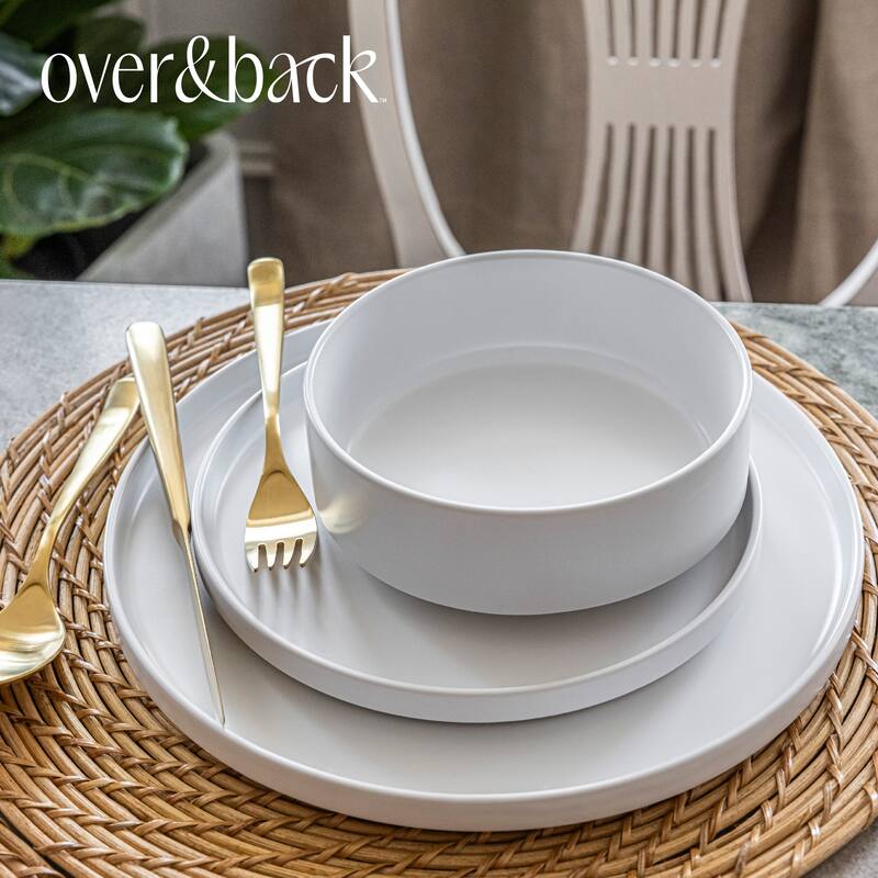 over&back Stackable Semi-Matte Stoneware Dinnerware