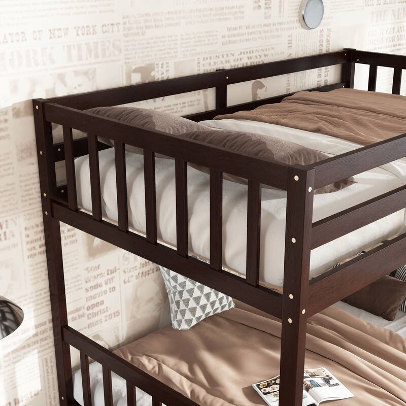 Twin Bunk Bed with 2 Storage Drawers and Convertible to 2 Standalone Beds (250lb Capacity)