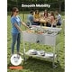 preview thumbnail 26 of 40, UIMOSO Commercial Propane Steam Table,LP Gas Outdoor Soup Warmer with Drain Valve and Wheels,Stainless Steel Propane Food Warmer