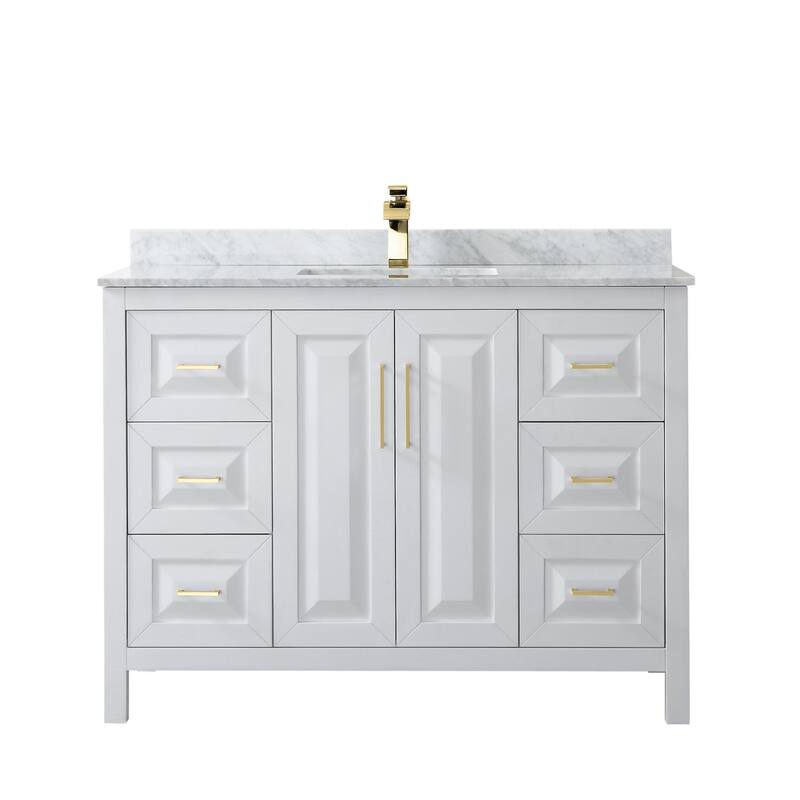 Wyndham Collection Daria 48" Free Standing Single Vanity Set with MDF