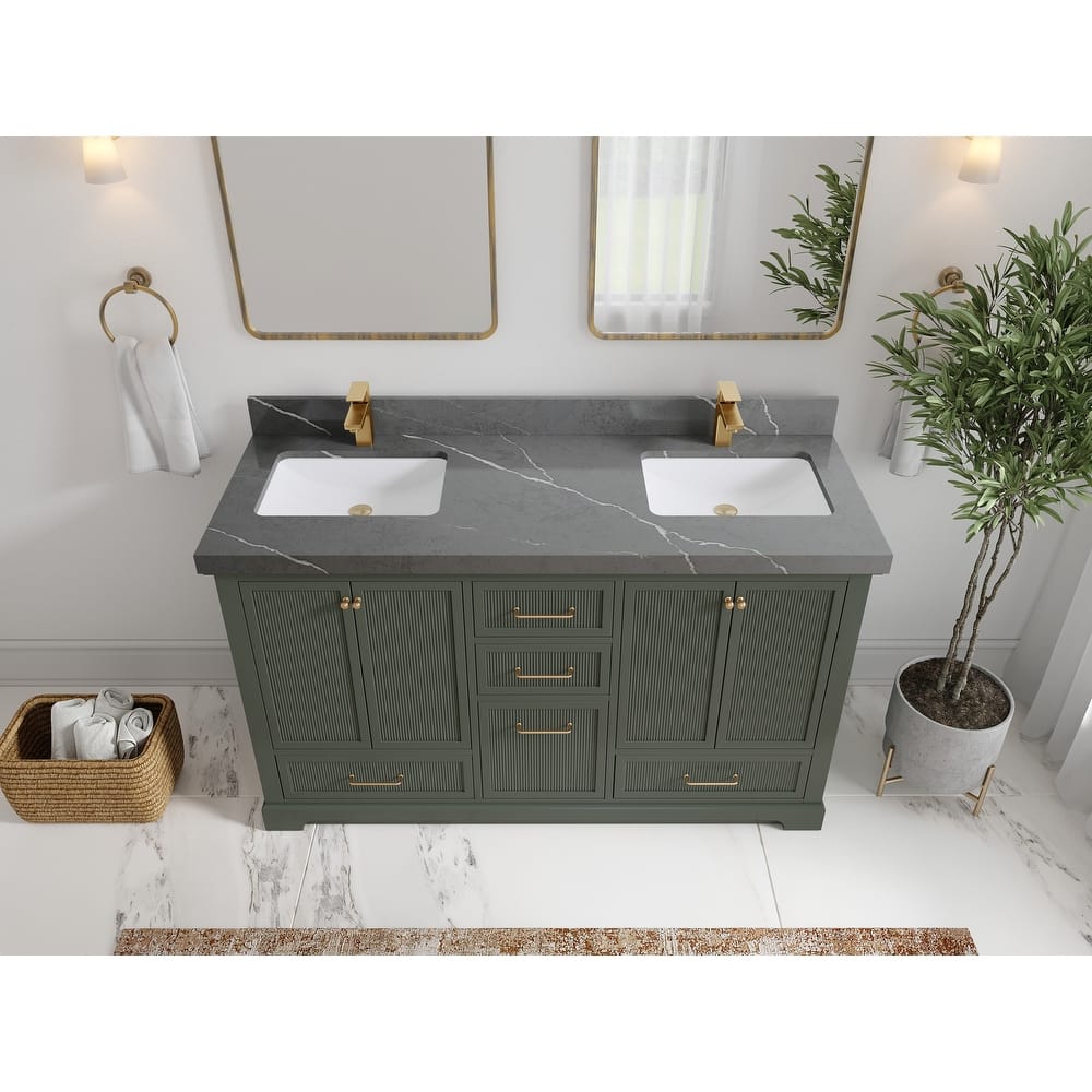 Willow Collections 60 in. W x 22 in. D Alys Double Sink Bathroom Vanity with Countertop