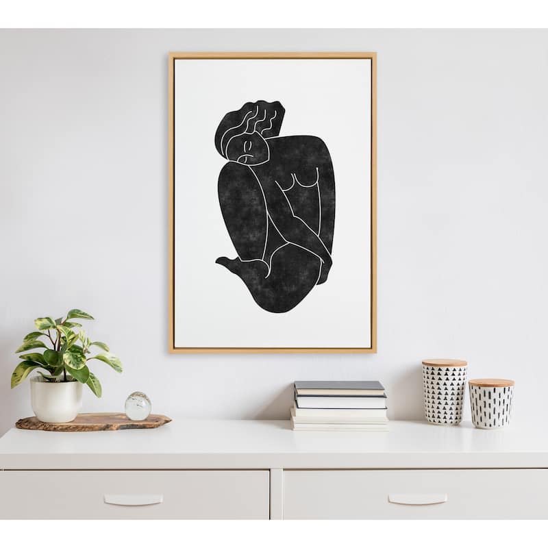 Kate and Laurel Sylvie Figurine Framed Canvas by Alexander Ginzburg