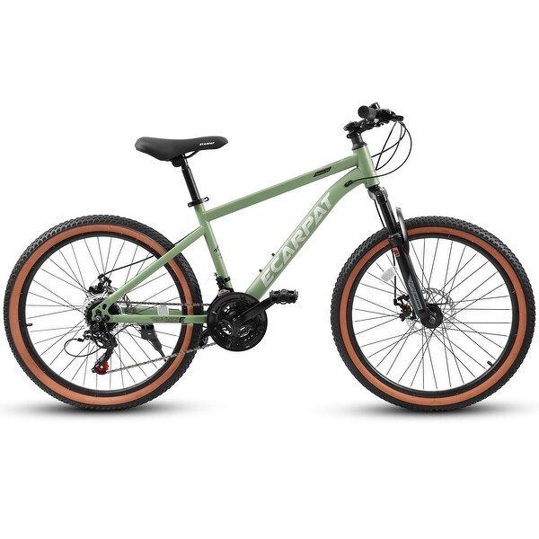 Mountain Bike 24 Inch Wheel, 21-Speed Disc Brakes Trigger Shifter