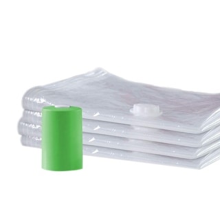 Pac N Stack 4 Pack Vacuumed Air Tight Storage Bags with Pump Clear 2 Size Bags 4 Pack Bed Bath Beyond 30979153