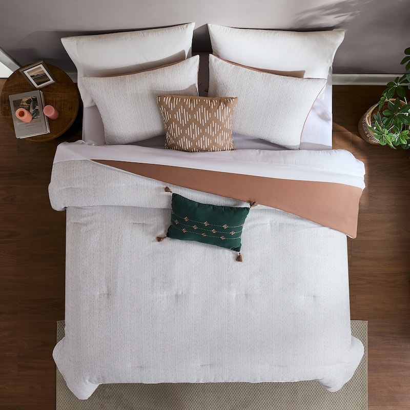 Modern Threads Hunter 5-Piece Jacquard Comforter Set with Shams and Decorative Pillows