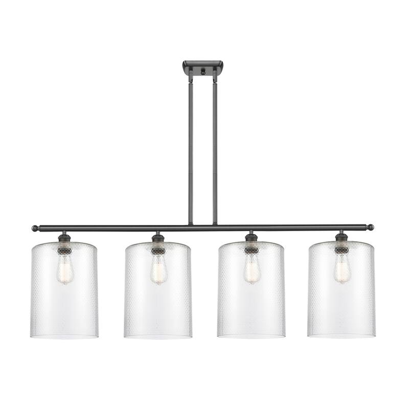 Innovations Lighting Cobbleskill - 4 Light 48" Island Light - Clear/Oil Rubbed Bronze