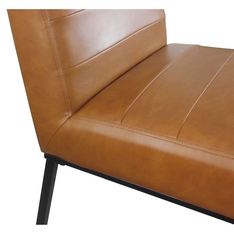 HomePop Channeled Upholstery Dining Chair on metal frame -Single Pack