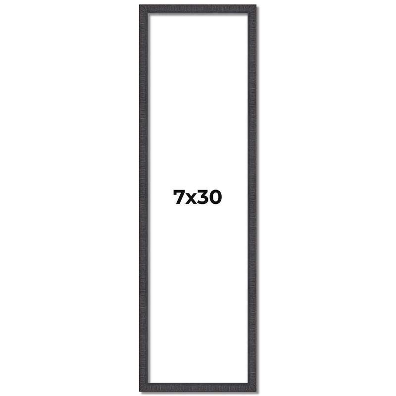 7x30 Frame Brown Solid Wood Picture Frame - Complete Modern Photo