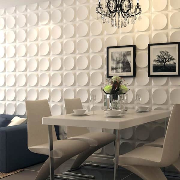 Art3d 3D Wall Panels PVC Moon Surface Design 3D Wall Decor (32 Sq.Ft ...