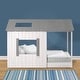 preview thumbnail 10 of 27, Distressed Rustic Twin House Floor Bed