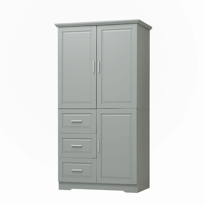 Tall and Wide Storage Cabinet for Bathroom/Office