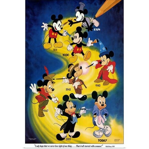 mickey mouse poster print multi overstock 24136557