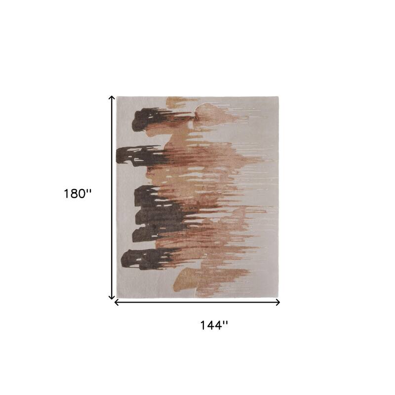 HomeRoots Abstract Industrial Rectangle Area Rug - 180.00 in. x 144.00 in. x 0.51 in.