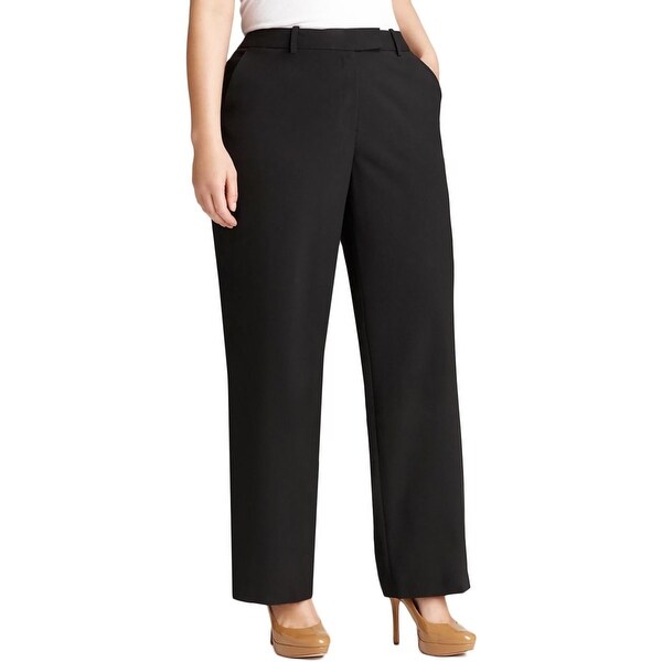 calvin klein plus size flat front pant