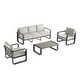 preview thumbnail 14 of 122, Spruce & Spring Outdoor Patio Furniture Set Aluminum Sofa Accent Chair
