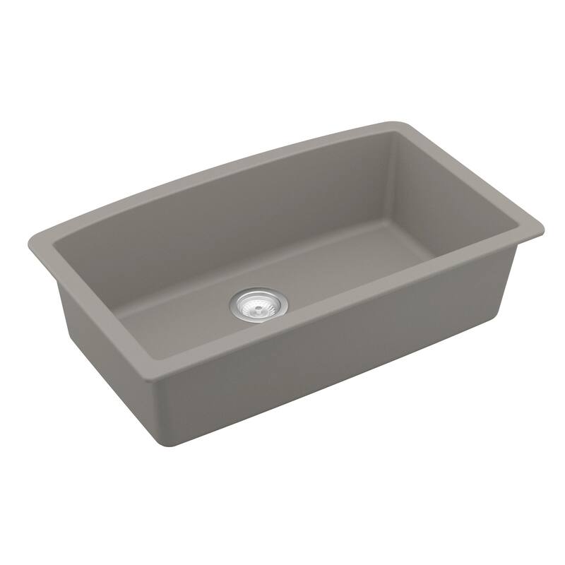 Karran Undermount Quartz 32 in. Single Bowl Kitchen Sink Kit