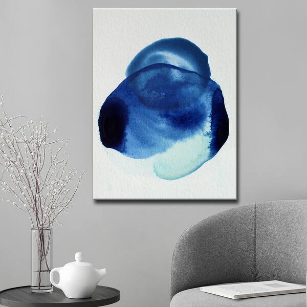 Translucence in Blue' Abstract Canvas Wall Décor by Karen Moehr Bed