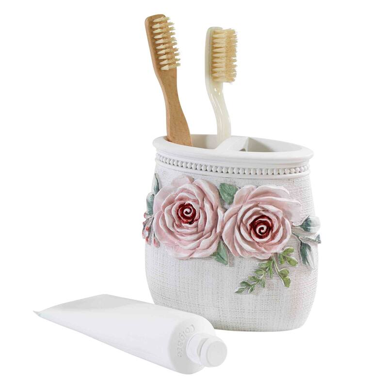 Avanti Linens Spring Garden Toothbrush Holder - White - Toothbrush Holder
