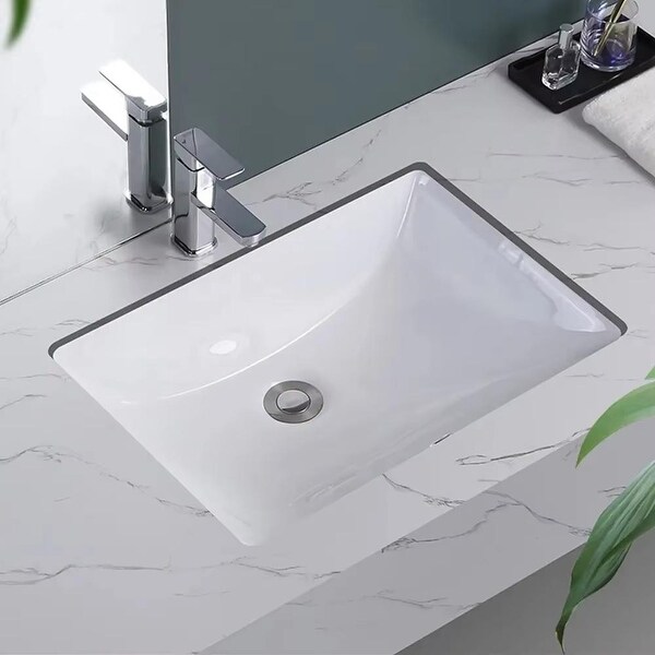 CB HOME 20'' x 14'' Undermount Bathroom Vanity Sink, Rectangle