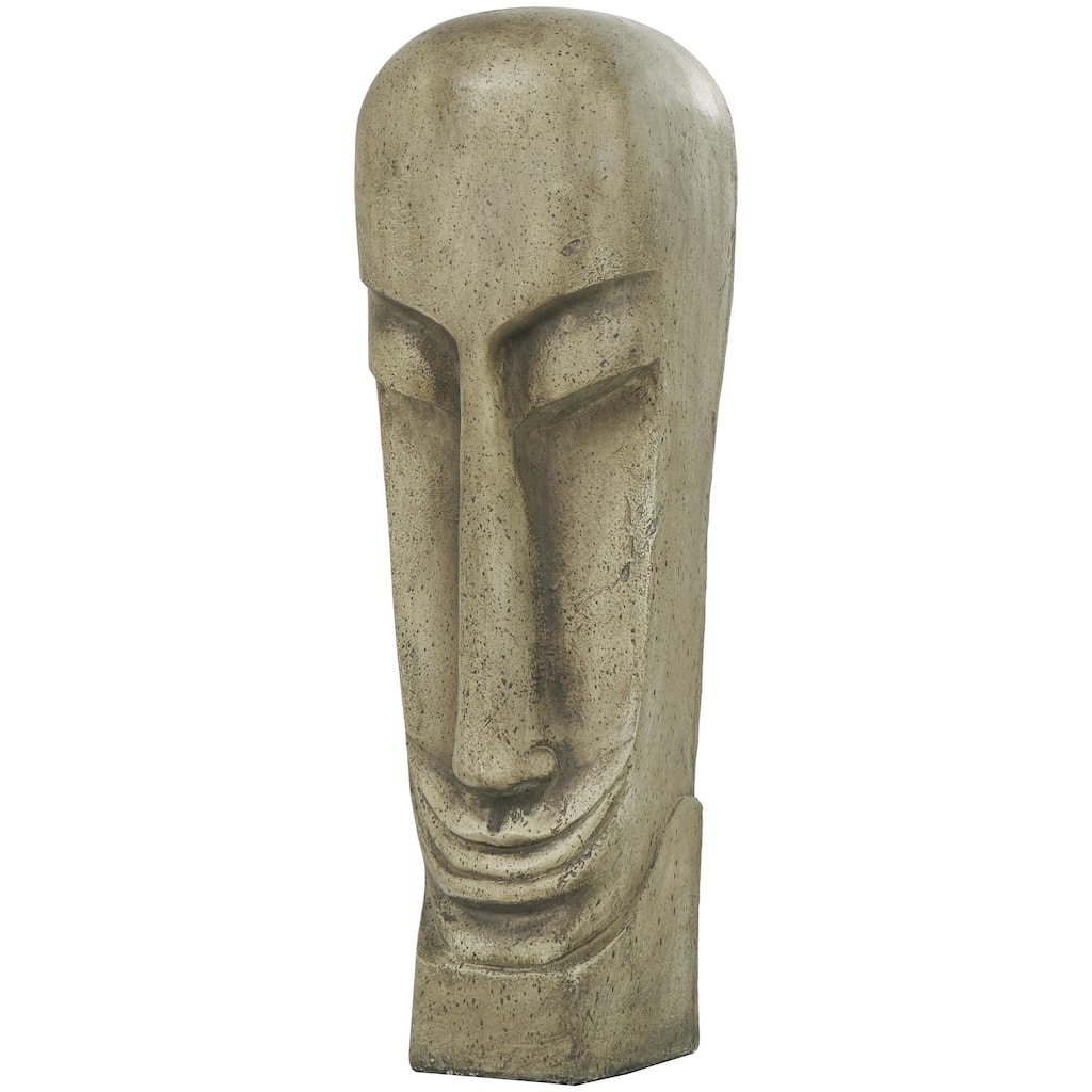 Resin Face Tall Distressed Totem Decorative Sculpture - Gray - Roche River Decor