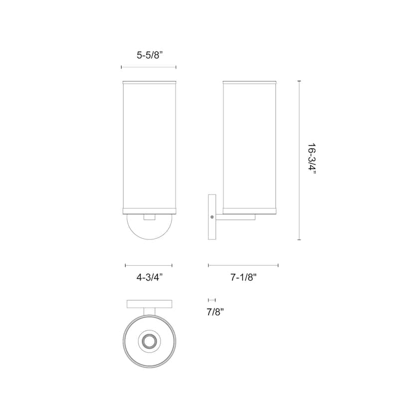 Alora Lighting WV311601CG Revolve II 17" Tall Bathroom Sconce