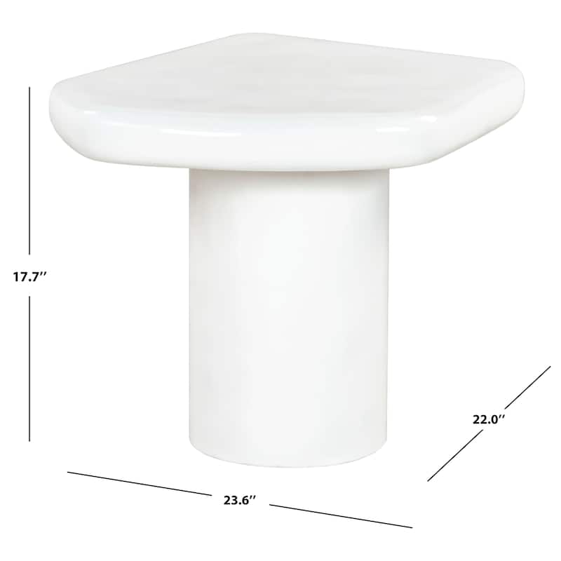 SAFAVIEH Couture Rhianna Concrete Accent Table - 24"W x 22"D x 18"H