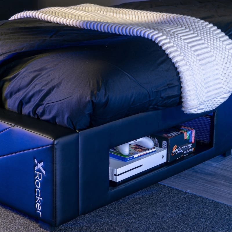 X Rocker Oracle Gaming Bed with TV Mount, Black
